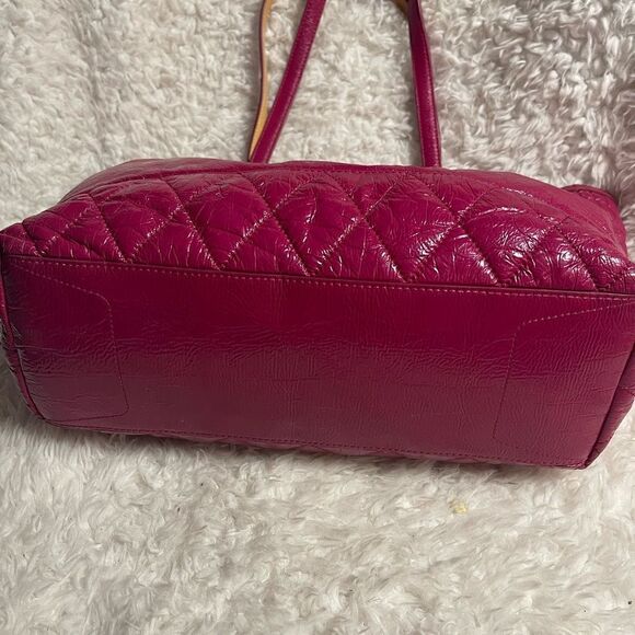 Coach Leather hot pink patent and quilted Medium Tote Bag - Picture 8 of 16